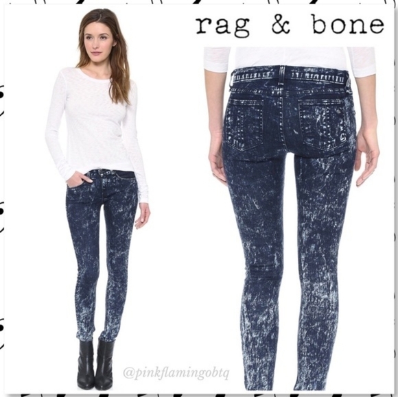 Rag and Bone Skinny‎ Jeans Size 28 Acid Wash - Picture 3 of 9